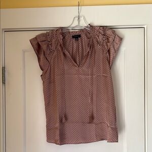 Zara Pink Ruffled Relaxed Blouse